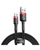 Baseus CABLE USB TO USB-C 1M/RED/BLACK CATKLF-B91 