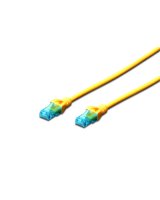  Digitus CAT 5e U-UTP Patch cord, PVC AWG 26/7, Modular RJ45 (8/8) plug, 0.5 m, Yellow 