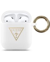  Guess Apple AirPods Triangle Silicone Case White 
