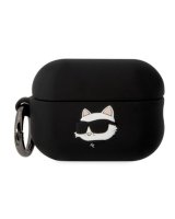  Karl Lagerfeld Apple Airpods 3 Logo NFT Choupette Head Silicone Case Black 