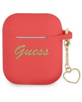  Guess Apple AirPods 1/2 Silicone Charm Heart Collection Red 