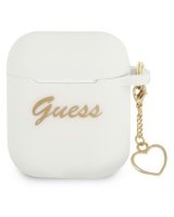  Guess - AirPods 1/2 Silicone Charm Heart Collection White 