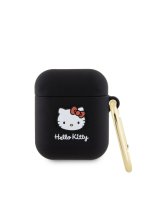  Hello Kitty Apple Airpods 1/2 cover czarny Silicone 3D Kitty Head Black 