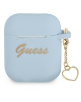  Guess - AirPods 1/2 cover Silicone Charm Heart Collection Blue 