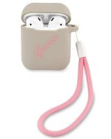  Guess Apple AirPods 1/2 cover Silicone Vintage case Grey 