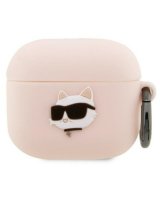  Karl Lagerfeld Apple AirPods 3 cover Silicone Choupette Head 3D case Pink 