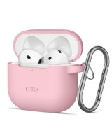  Tech-Protect Apple AIRPODS 4 DUSTY SILICONE HOOK Case Pink 