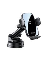  yesido C197 15W Fast Charging Wireless Car Charger | 360 Rotating Suction Cup Air Vent | Phone Holder Black 