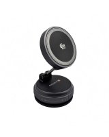  Evelatus Qi2 25W Magnetic Wireless Car Charger - AutoSpring Coiled Cable USB C to USB C connector 1.2M Black 