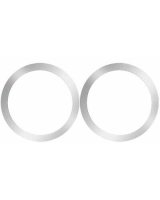  iLike MG2 Sticky 3M Metal Plate 2in1 set - 2x Magsafe Ring 55*45mm for Smartphone Cases Black 