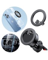  Joyroom Joyroom kit multifunctional magnetic car holder ring phone support black (JR-ZS294) 