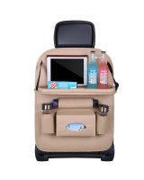  Hurtel Car organizer for the seat foldable shelf mini car table beige 