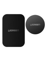  Ugreen Ugreen LP123 60410 round/rectangular metal plates for magnetic phone holders - black (2 pcs) Black 