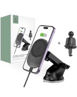  Tech-Protect Tech-Protect MM15W-V1 Car Phone Holder with MagSafe 15W Wireless Charger for Cockpit/Air Vent - Black 