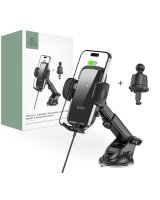  Tech-Protect Tech-Protect CM15W-V1 Car Phone Holder with 15W Inductive Charger for Cockpit/Air Vent - Black Black 