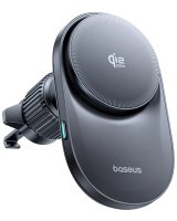  Baseus Automasinas gaisa ventilacijas atveres turetajs viedtalruniem ar bezvadu Qi 2.2 uzladi 25 W PrimeTrip VC2 Pro'' melns C0013N00 (6942521201426) 
