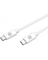  CELLY CELLY USBCUSBCCOTT - USB-C TO USB-C COTTON BRAIDED CABLE WHITE (POWER DELIVERY) 