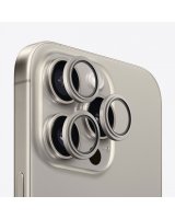  Evelatus Apple iPhone 15 Pro / 15 Pro Max Camera Lens Protector Armor Natural Titanium 
