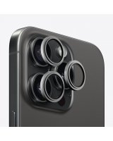  Evelatus Apple iPhone 15 Pro / 15 Pro Max Camera Lens Protector Armor Black Titanium 