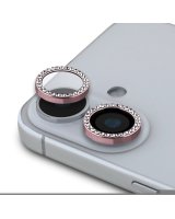  Guess Apple iPhone 16/16 Plus Fixed Glliter Protective Lens Pink 