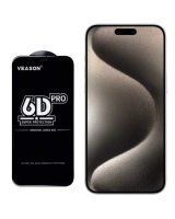  iLike - iPhone 15 Pro Max 6D Full face Glue 9H Tempered glass with Black frame 