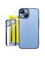  Baseus Baseus Glitter Transparent Case and Tempered Glass set for iPhone 14 Plus (blue) 