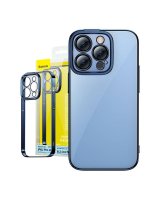  Baseus Baseus Glitter Transparent Case and Tempered Glass set for iPhone 14 Pro (blue) 