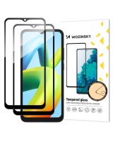  Wozinsky - Wozinsky Full Glue Tempered Glass 2x Tempered Glass For Xiaomi Redmi A2 / Redmi A1 9H Full Screen Full Cover With Black Frame 