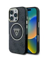  Guess GUESS case for IPHONE 16 Pro compatible with MagSafe GUHMP16LHG4PRTGK (IML Metal Glitter 4G Circle Triangle) black 