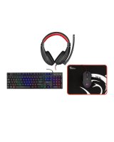  White Shark COMANCHE-3Gaming set for beginners, gaming keyboard, gaming mouse, gaming headset and mouse pad Black 