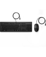  hewlett packard HP 225 G2 USB Wired Mouse Keyboard Combo Copilot Key - Black - US ENG 