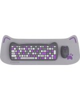  Canyon CANYON HSET-W6 EN Keyboard+Mouse Kitty Edition AAA+АА Wireless Violet 