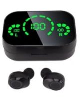  WoW YD04 TWS Bluetooth 5.3 Wireless Hi-Fi Headset with HD Mic USB Power Bank Black 