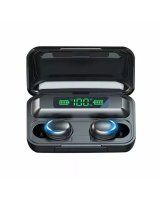  WoW 5C Sport&Leisure Super-Fit TWS Bluetooth 5.1 Stereo Earphones with HD Mic LED charging USB Black 