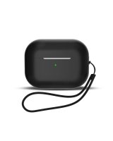  Hurtel Silicone case for AirPods 3 + wrist strap lanyard - black 