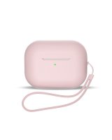  Hurtel AirPods 1 / AirPods 2 Silicone Case + Lanyard Wrist Strap - Pink 