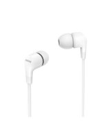  Philips Philips In-Ear Headphones with mic TAE1105WT/00 powerful 8.6mm drivers, White 