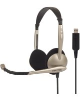  Koss Headphones CS100USB Wired, On-Ear, Microphone, USB Type-A, Noise canceling, Gold 