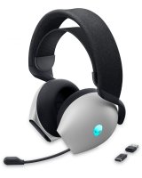  Dell Alienware Dual Mode Wireless Gaming Headset AW720H Over-Ear, Built-in microphone, Lunar Light, Noise canceling, Wireless 