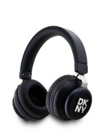  DKNY PU Leather Stack Logo Wireless Headphone Black 