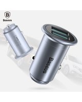  Baseus Universal MINI T Dual U Smart Car Charger 2.4A CCMNT-16 Chrome 