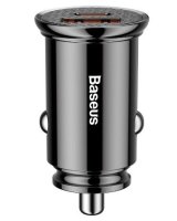  Baseus Universal Circular PPS smart car charger with USB Quick Charge 4.0 QC 4.0 and USB-C PD 3.0 SCP ports Black 