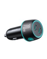  Joyroom 2x USB C 70W car charger with LED backlight Joyroom JR-CCN02 - black 