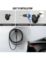  iLike EV Charge EV2405 Type 2 EV Charging Cable Holder with Plug Dock Wall Bracket 