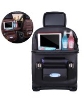  Hurtel Car seat organizer seat protector seat cover shelf mini car table black 