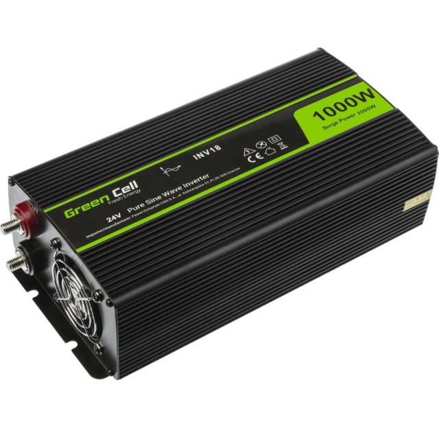  Green cell Green Cell Registered Voltage Car Inverter 24V to 230V 1000W Full Sine Wave 