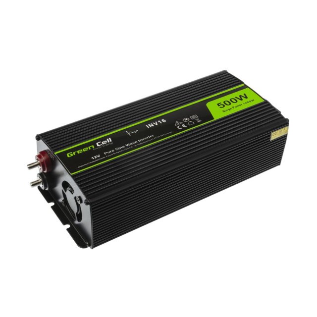  Green cell Green Cell Registered Voltage Car Inverter 12V to 230V 500W Full Sine Wave 