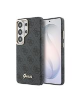  Guess Samsung Galaxy S26 Ultra PU 4G Script Metal Logo With MagSafe Case Black 