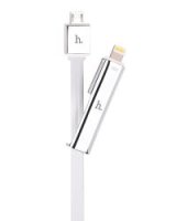  Hoco UPL14 Lipstick series charging cable to in one (apple with micro usb) sudrabs 
