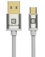  Evelatus Universal Data cable Micro USB EDC02 dual side gold plated connectors White 